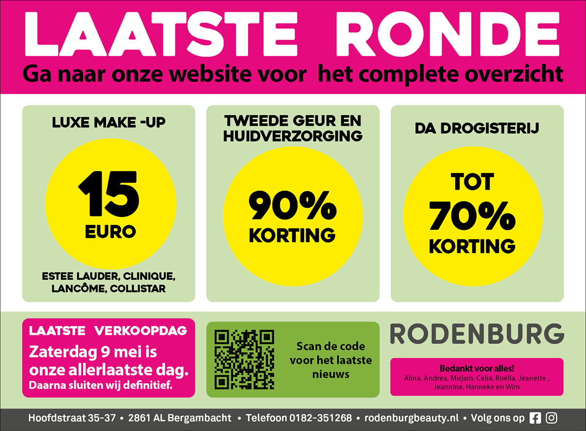 Rodenburg Opheffingsuitverkoop
